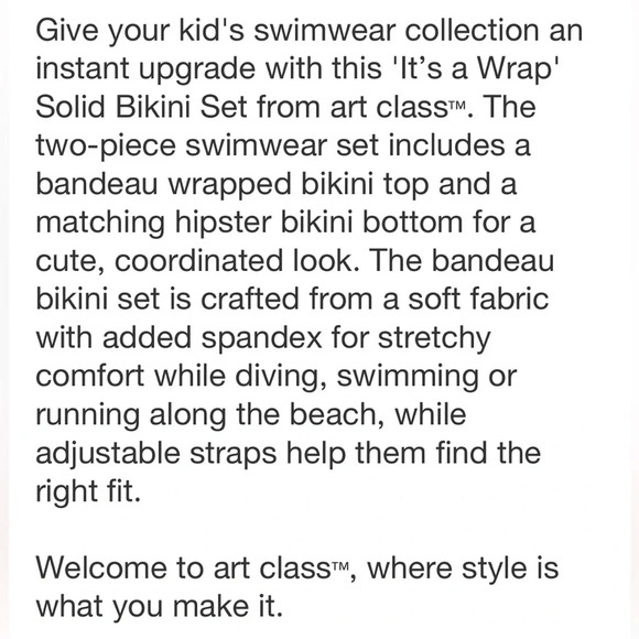 Art Class it’s a wrap purple bikini set size 14 NEW - Picture 3 of 5